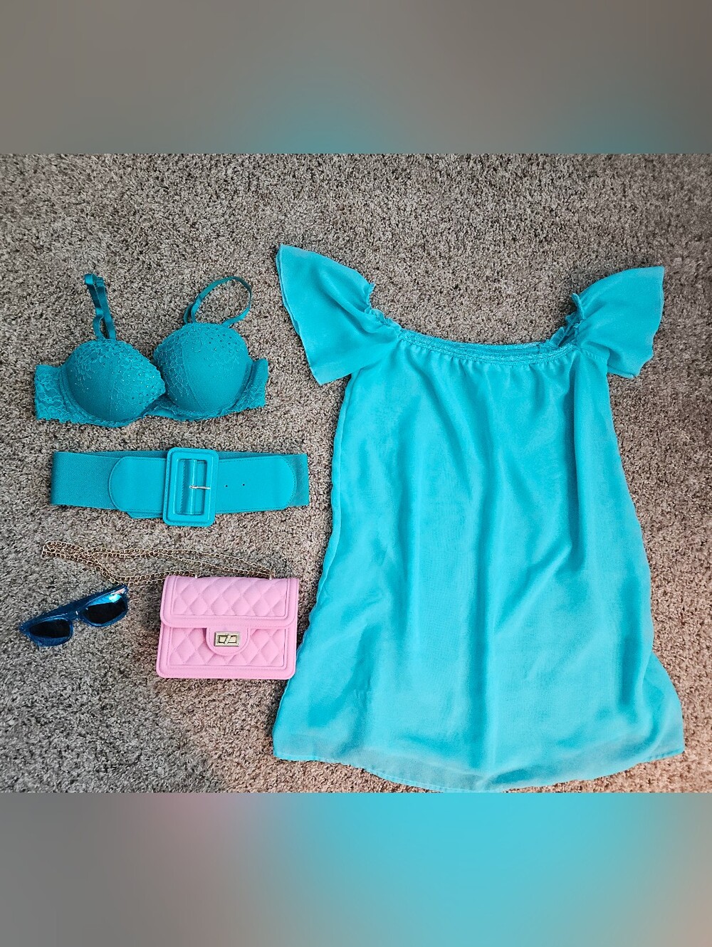Turquoise Off-Shoulder Top - Women Accessories - Alabama Worley True Romance